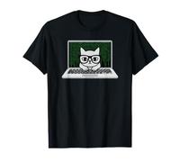 Funny Coding Cat Computer Tech Ingeniero desarrollador de Software Camiseta gráfica económica