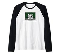 Funny Coding Cat Computer Tech Ingeniero desarrollador de Software Camiseta Manga Raglan