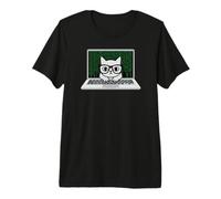 Funny Coding Cat Computer Tech Ingeniero desarrollador de Software Camiseta Premium
