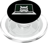Funny Coding Cat Computer Tech Ingeniero desarrollador de Software PopSockets PopGrip para MagSafe