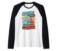 Funny Coding Dad Like a Regular Dad but With Bugs Camiseta Manga Raglan