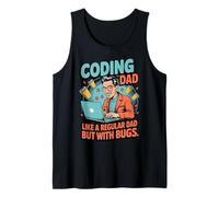 Funny Coding Dad Like a Regular Dad but With Bugs Camiseta sin Mangas