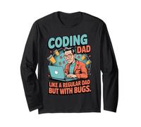 Funny Coding Dad Like a Regular Dad but With Bugs Manga Larga