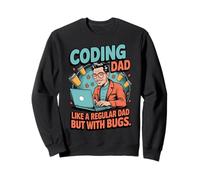 Funny Coding Dad Like a Regular Dad but With Bugs Sudadera