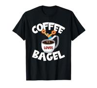 Funny Coffee and Bagel Quote For High Dive Men & Coffee Dad Camiseta