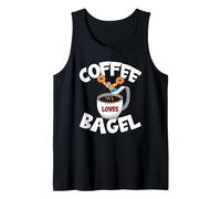 Funny Coffee and Bagel Quote For High Dive Men & Coffee Dad Camiseta sin Mangas