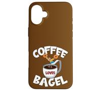 Funny Coffee and Bagel Quote For High Dive Men & Coffee Dad Carcasa para iPhone 16 Plus