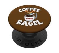 Funny Coffee and Bagel Quote For High Dive Men & Coffee Dad PopSockets PopGrip Adhesivo