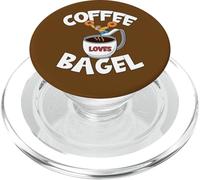 Funny Coffee and Bagel Quote For High Dive Men & Coffee Dad PopSockets PopGrip para MagSafe