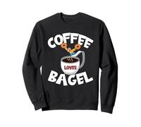 Funny Coffee and Bagel Quote For High Dive Men & Coffee Dad Sudadera