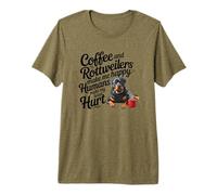 Funny Coffee and Rottweilers Make Me Happy Not Humans Camiseta Premium