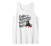 Funny Coffee and Rottweilers Make Me Happy Not Humans Camiseta sin Mangas