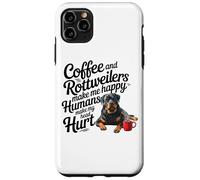 Funny Coffee and Rottweilers Make Me Happy Not Humans Carcasa para iPhone 11 Pro MAX