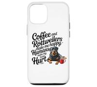 Funny Coffee and Rottweilers Make Me Happy Not Humans Carcasa para iPhone 12/12 Pro