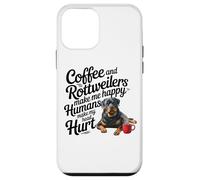 Funny Coffee and Rottweilers Make Me Happy Not Humans Carcasa para iPhone 12 Mini