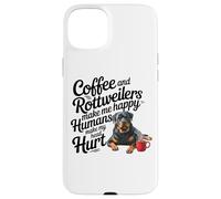 Funny Coffee and Rottweilers Make Me Happy Not Humans Carcasa para iPhone 15 Plus