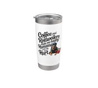Funny Coffee And Rottweilers Make Me Happy Not Humans Vaso térmico de acero inoxidable de doble pared