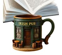 Funny Coffee Cups - 3D Vintage Novelty Resin 300ml Mug | Irish Pub Style Tea Coffee Cups Beverage Drinkware Perfect for Tea, Milk, Beer, Home or Office Use