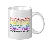 Funny Coffee Cups Science Is Real Black Lives Matter Blm Love Rainbow Mug Taza de café humorística
