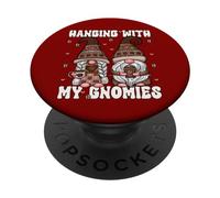 Funny Coffee GNOME For Coffee Lovers Hanging with My Gnomies PopSockets PopGrip Adhesivo
