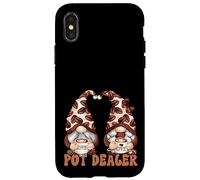 Funny Coffee Gnomes For Two Coffee Lover and Pot Dealer Carcasa para iPhone X/XS