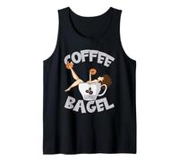 Funny Coffee Mom For Women Love Bathing In Coffee and Bagel Camiseta sin Mangas