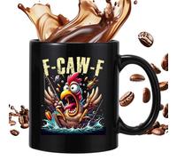 Funny Coffee Mug - Ceramic 12 Oz Humor Chicken Cup - Rooster Tea Mug | for Birthday Women Men Coworkers Tea Work Coffee Milk Hot Cocoa