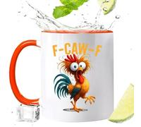 Funny Coffee Mug - Novelty Vessel, 350ml Kitchenware Cup For Morning Beverages, Ceramic Container With Humorous Design, Rooster Drinkware, Ceramic Container For Men, Women, Friends, Family And Coworke