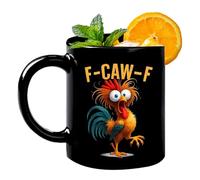 Funny Coffee Mug - Novelty Vessel, 350ml Kitchenware Cup For Morning Beverages, Ceramic Container With Humorous Design, Rooster Drinkware, Ceramic Container For Men, Women, Friends, Family And Coworke