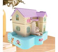Funny Coin Bank, Puppy House Savings Bank, Fun Dinosaurio House Money Box, Automatically Swallowing with Light and Music Effects, Interactive Coin Bank for Children, Kids Toy Gift