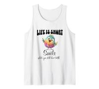Funny Colorful Bird Shirt Cute Bird Humor tee Life Is Short Camiseta sin Mangas