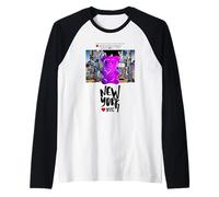 Funny Colorful New YorkCity Jelly Bear Gum Artwork Graphic Camiseta Manga Raglan