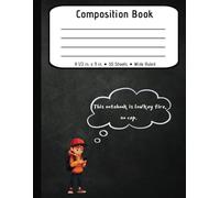 Funny Composition Notebook: Black, Gen Z Themed, Wide Ruled, 8.5" x 11", 100 Pages,