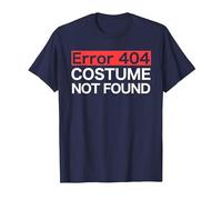 Funny Computer Nerd Halloween Error 404 Disfraz no Encontrado Camiseta, Hombre, Azul Marino, S