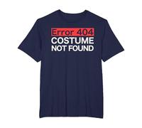 Funny Computer Nerd Halloween Error 404 Disfraz no Encontrado Camiseta, Hombre Tallas Grandes, Azul Marino, 4X Alto