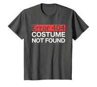 Funny Computer Nerd Halloween Error 404 Disfraz no Encontrado Camiseta, Niños, Asfalto, 8 años