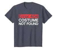 Funny Computer Nerd Halloween Error 404 Disfraz no Encontrado Camiseta, Niños, Azul Jaspeado, 8 años