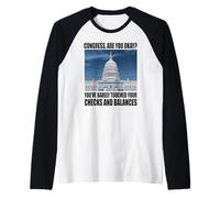 Funny Congress US Capitol Politics Joke Washington DC Humor Camiseta Manga Raglan