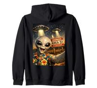 Funny Conspiracy Alien Selfie Area 51 UFO UAP Amantes Sudadera con Capucha