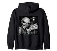 Funny Conspiracy Alien Selfie Area 51 UFO UAP Amantes Sudadera con Capucha