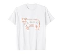 Funny Contabilidad Pun Cash Cow Camiseta gráfica económica, Hombre, Blanco, S