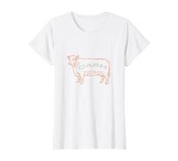 Funny Contabilidad Pun Cash Cow Camiseta gráfica económica, Mujer, Blanco, L