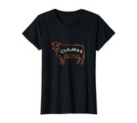 Funny Contabilidad Pun Cash Cow Camiseta gráfica económica, Mujer, Negro, M