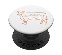 Funny Contabilidad Pun Cash Cow PopSockets PopGrip Adhesivo
