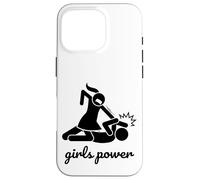 Funny Cool Figure Stick Girl Power Novelty Graphic Designs Carcasa para iPhone 16 Pro