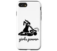 Funny Cool Figure Stick Girl Power Novelty Graphic Designs Carcasa para iPhone SE (2020) / 7/8