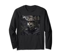 Funny Cool Rapper Cat Retro Hip Hop Meme Manga Larga