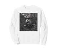 Funny Cool Rapper Cat Retro Hip Hop Meme Sudadera