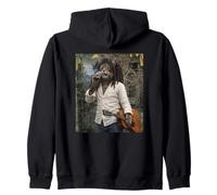 Funny Cool Rasta Cat Retro Reggae Meme Sudadera con Capucha