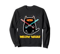 Funny Cool Space Meow Wars Cats Short Sleeve Graphic Fun Sudadera